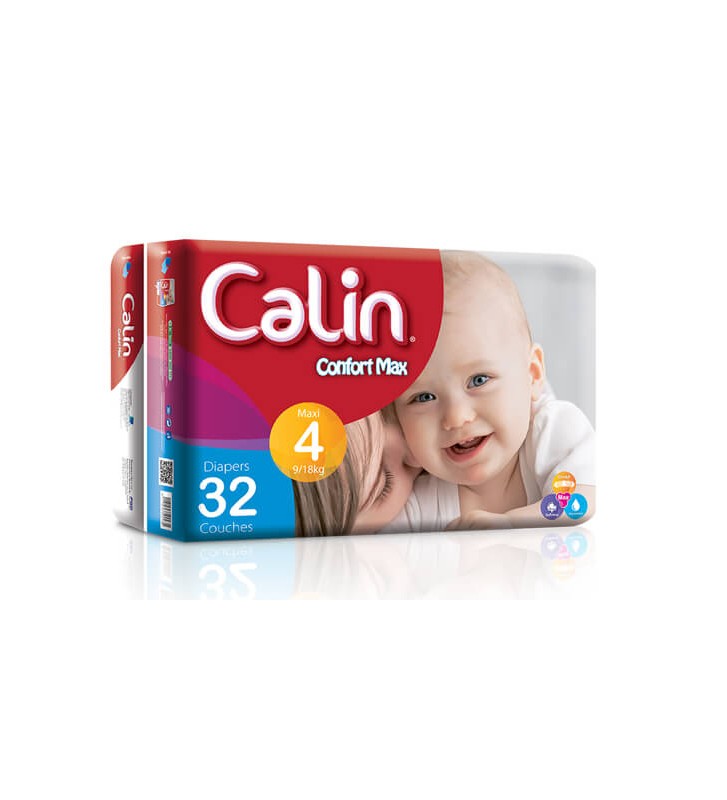 couche calin Taille 4 confort max (9 à 18 KG) 32 couches