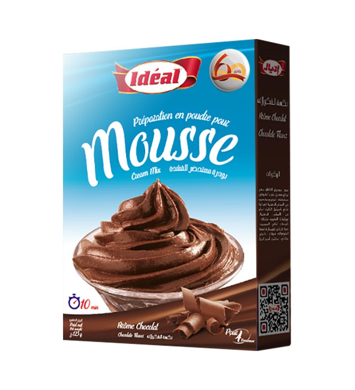 préparation en poudre pour mousse au chocolat IDEAL 125gr supermarché  épicerie en ligne Maroc ,Tanger