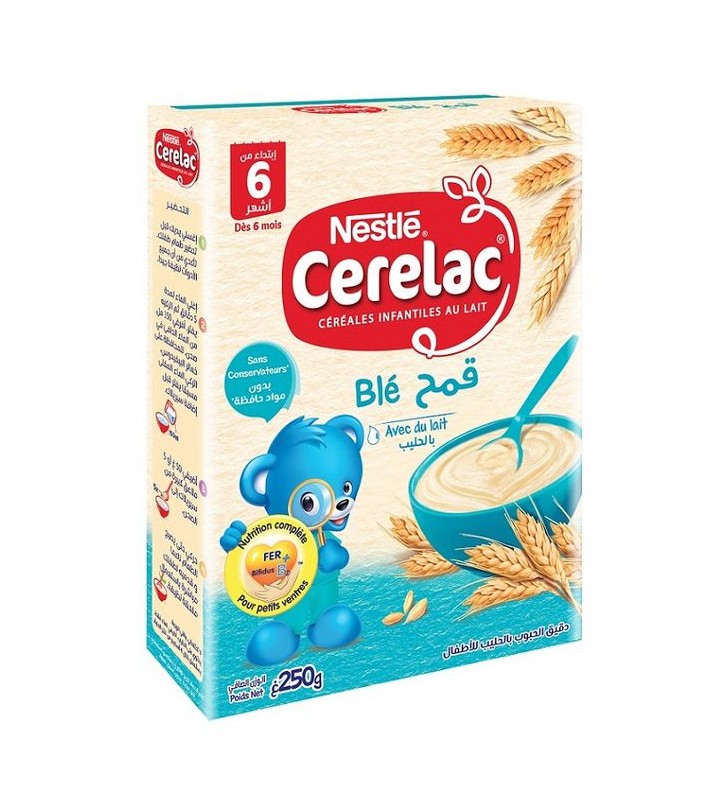 cerelac 6 mois blé 250gr à prix bas. Livraison achat / Vente en ligne Maroc  ,Tanger,Casablanca.