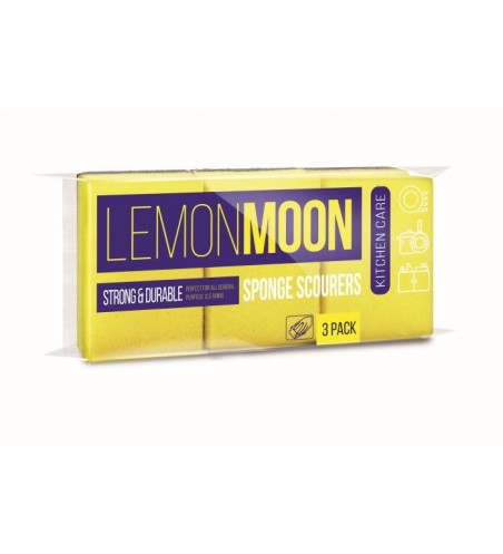 lemon moon sponge scourers 3 pack