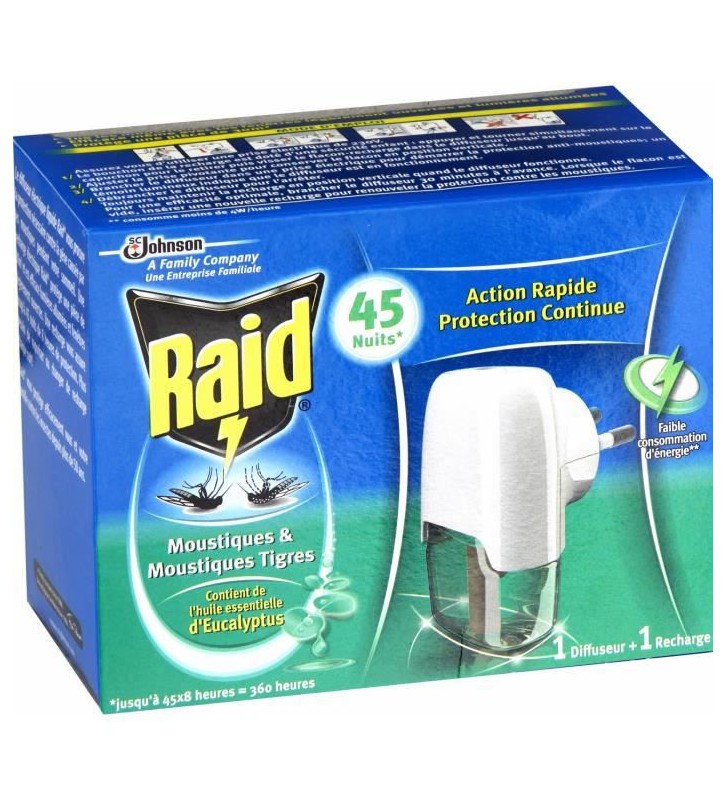 RAID diffuseur électrique Anti-moustique 45 Nights .Supermarché
