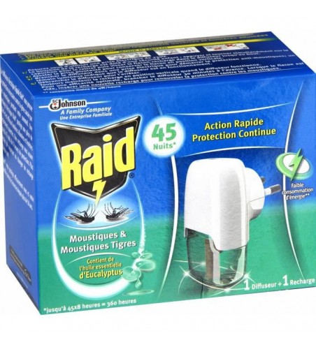 RAID diffuseur électrique Anti-moustique 45 Nights