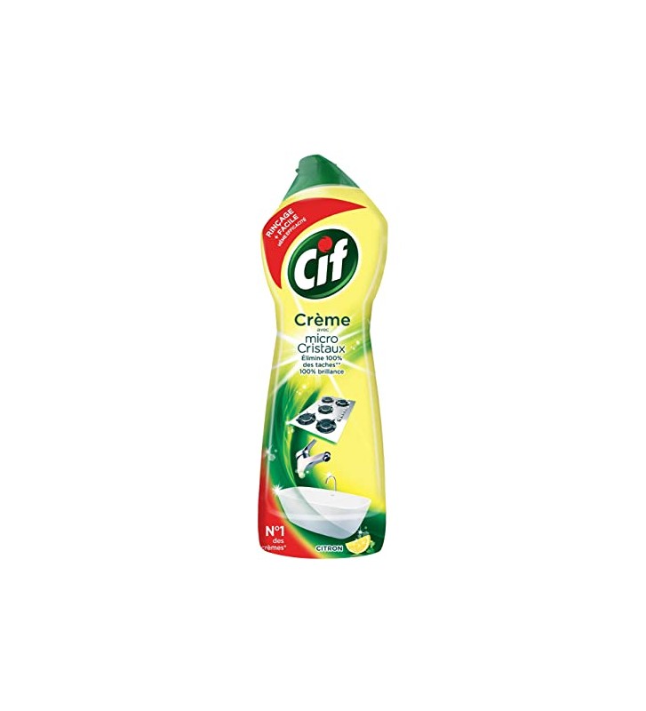 CIF Crème à récurer nettoyant multi surface Citron 750 ml