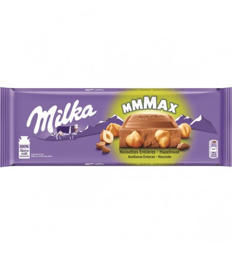 Chocolat au lait Milka MMMAX fourrée à la truffe et aux amandes 300 gr
