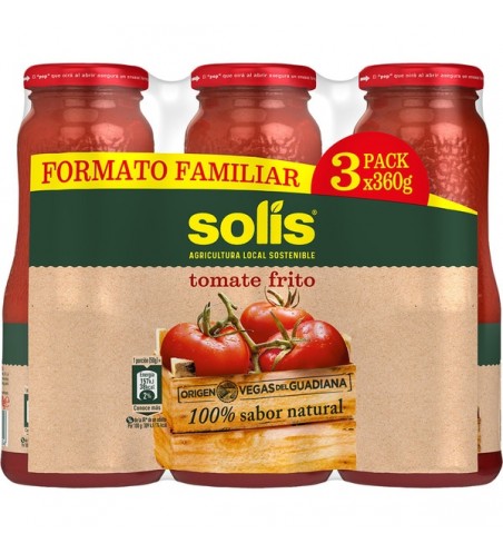 Solis sauce tomate PACK3 Bouteille 360g