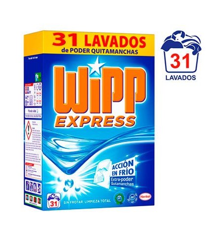 WIPP Express Détergent poudre-31 lav 1.860KG